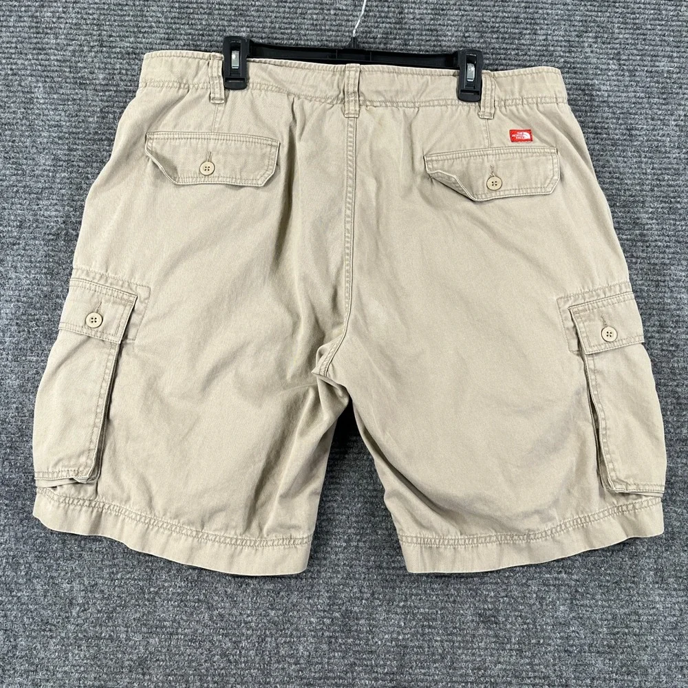The North Face Cargo Shorts Mens 40 Khaki Cotton Multi Pocket Utility Hiking